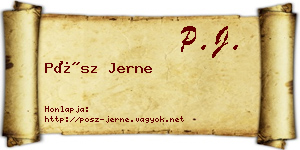 Pósz Jerne névjegykártya
